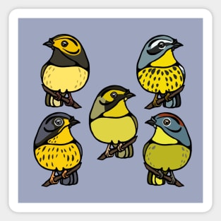 Dark Yellow Capped Warbler Graphic Sticker